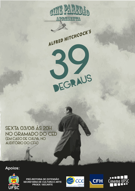 Cine Paredão apresenta o filme 39 Degraus @ UFSC