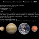 Palestra de Astronomia: "Planetas telúricos - uma origem, 4 destinos" (18/10/19)
