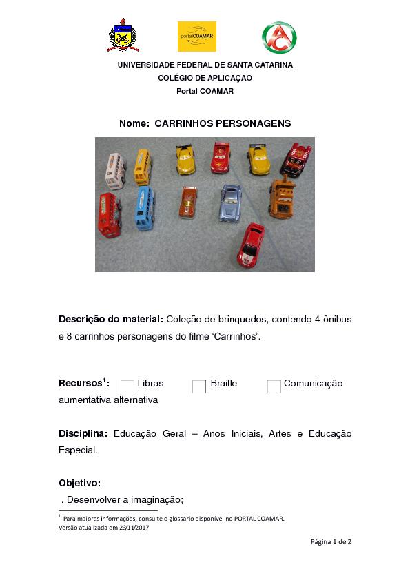 CARRINHOS PERSONAGENS 23112017