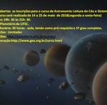 Curso de Astronomia Leitura do Céu e Sistema Solar, 14 a 25/05/18