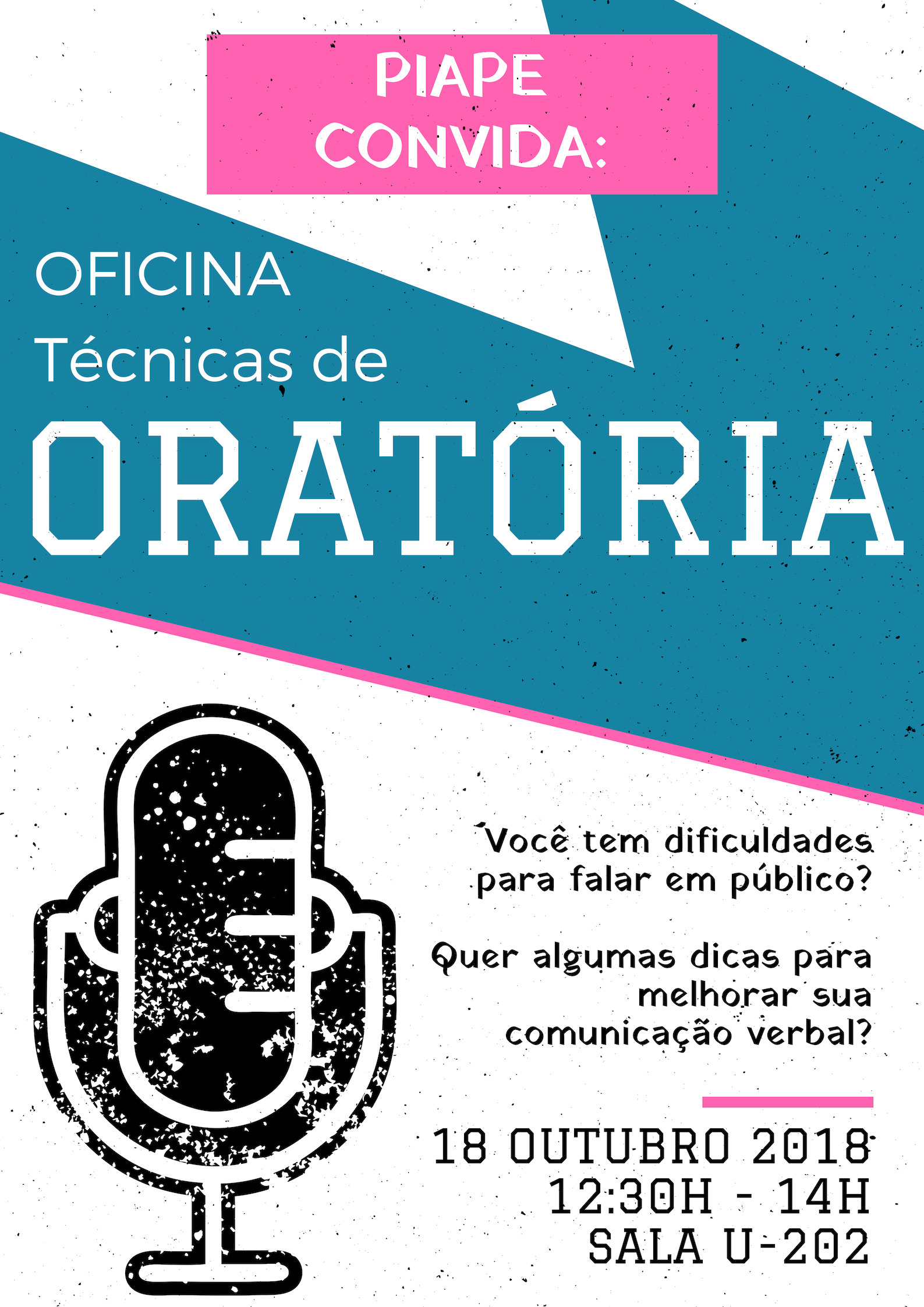 Cartaz de divulgação_ Técnicas de Oratória
