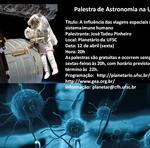 Palestra de Astronomia: "A influência das viagens espaciais sobre o sistema imune humano" (12/04/19)