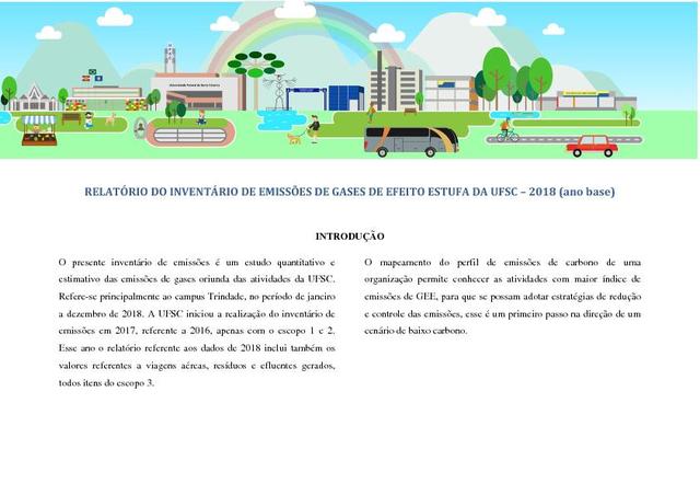 Relatório Inventário de Emissões UFSC 2018