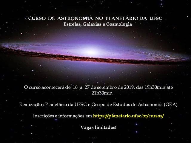 Curso de Astronomia: "Estrelas, Galáxias e Cosmologia"
