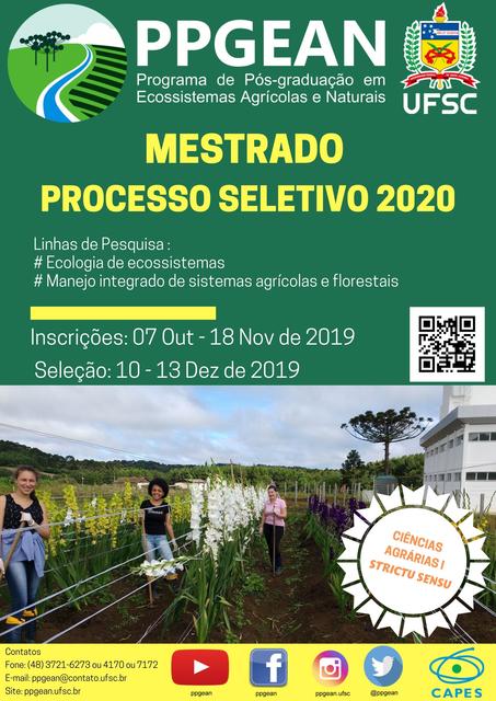 MESTRADO PROCESSO SELETIVO 202010