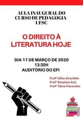 AULA INAUGURAL PEDAGOGIA