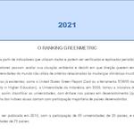 Analise GreenMetric 2021