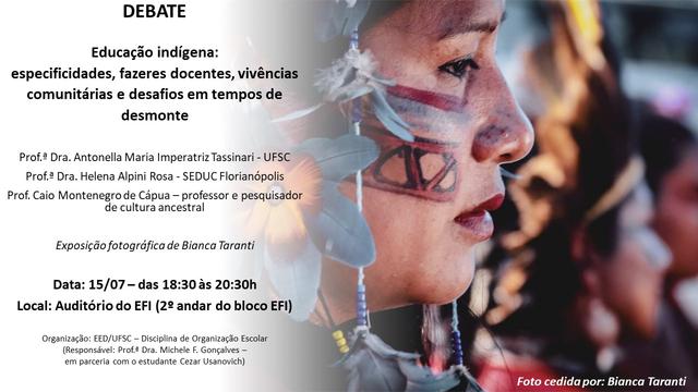Cartaz debate Educação Indígena