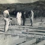 Obras de construção do primeiro edifício da cidade universitária
Anos 1950 e 1960
Original (negativo) no Acervo da Agecom UFSC