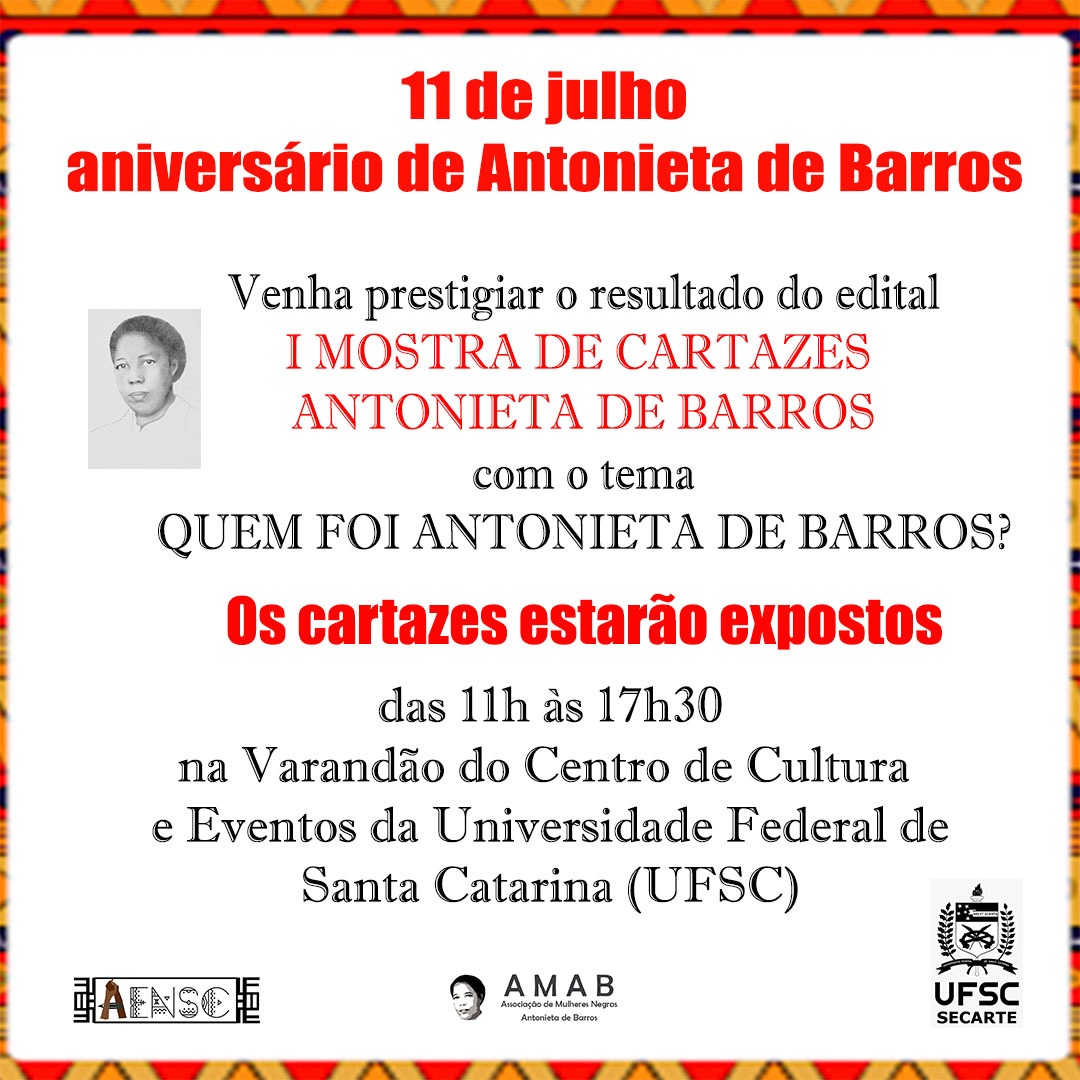 I Mostra de cartazes Antonieta de Barros @ Varandão do Centro de Cultuara e Eventos da UFSC