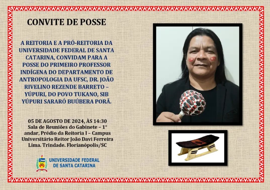 Convite de posse - Prof. Dr. João Rivelino Rezende Barreto - Yúpuri