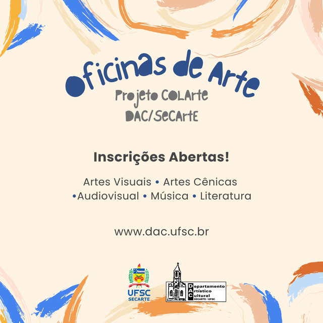 Inscrições Cursos, Oficinas Livres e Workshops de Arte do DAC