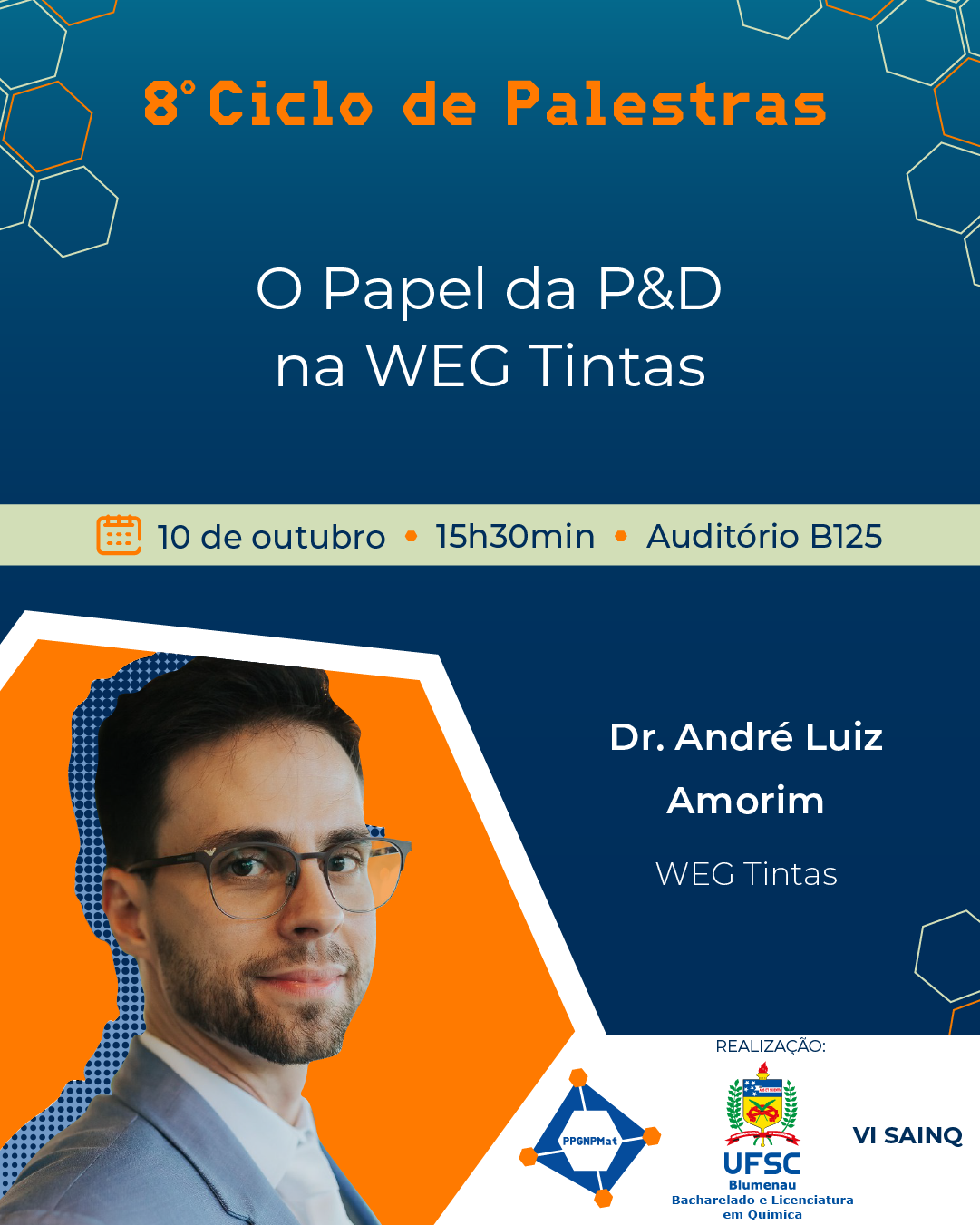 [:BR]O Papel da P&D na WEG Tintas - 8º Ciclo de palestras[:] @ Auditório Sala B125 - Universidade Federal de Santa Catarina, campus Blumenau, Bloco B