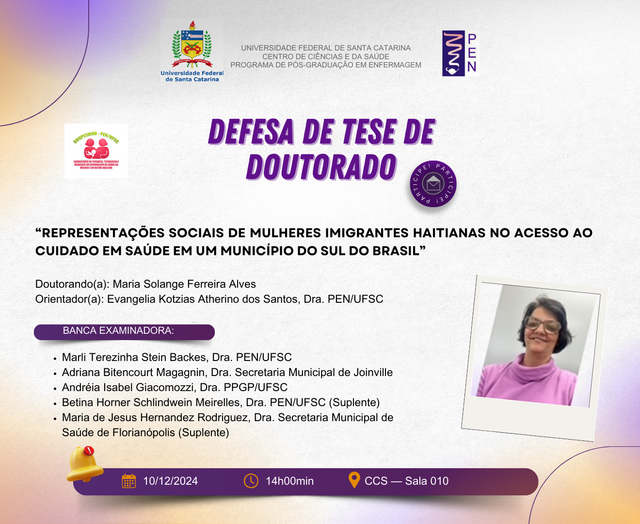 10-12 - Convite - Defesa de Tese - Maria Solange Ferreira Alves