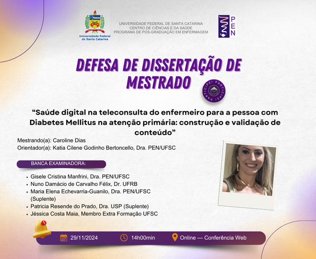 29-11 - Convite - Sustentação de Dissertação - Caroline Dias