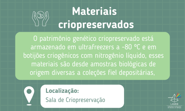 Materiais criopreservados