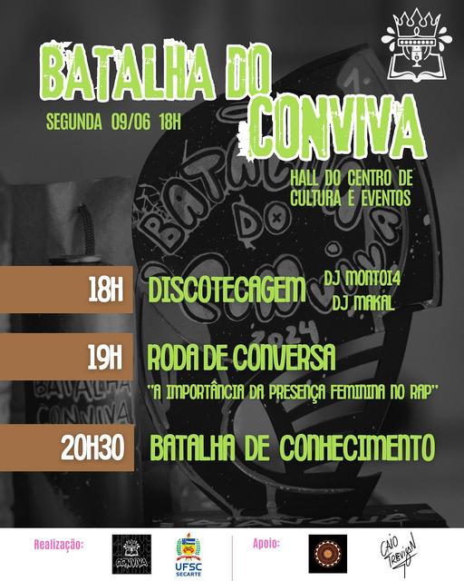 Batalha do Conviva | Edição Junho @ Hall | Centro de Cultura e Eventos - Reitor Luiz Carlos Cancellier de Olivo