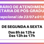 Horário excepcional