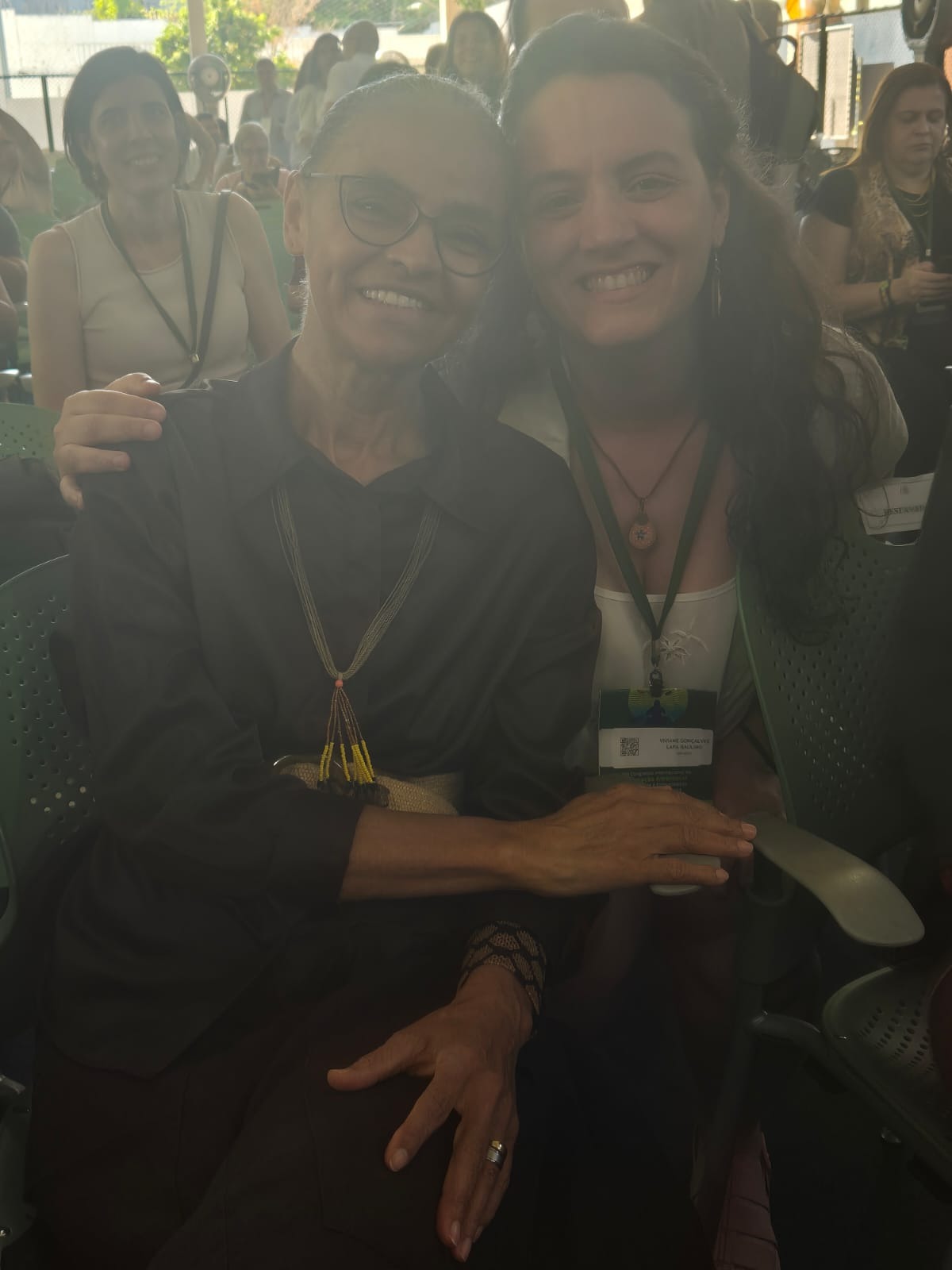 Viviane com a Ministra do Meio Ambiente,  Marina Silva.