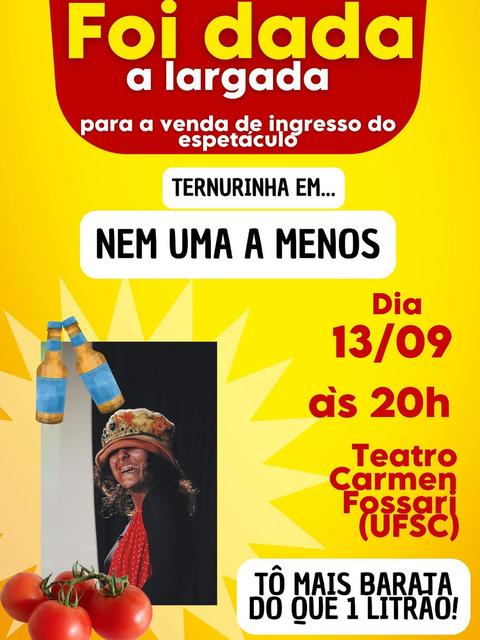 Espetáculo | Ternurinha em... Nem Uma a Menos @ Teatro Carmen Fossari