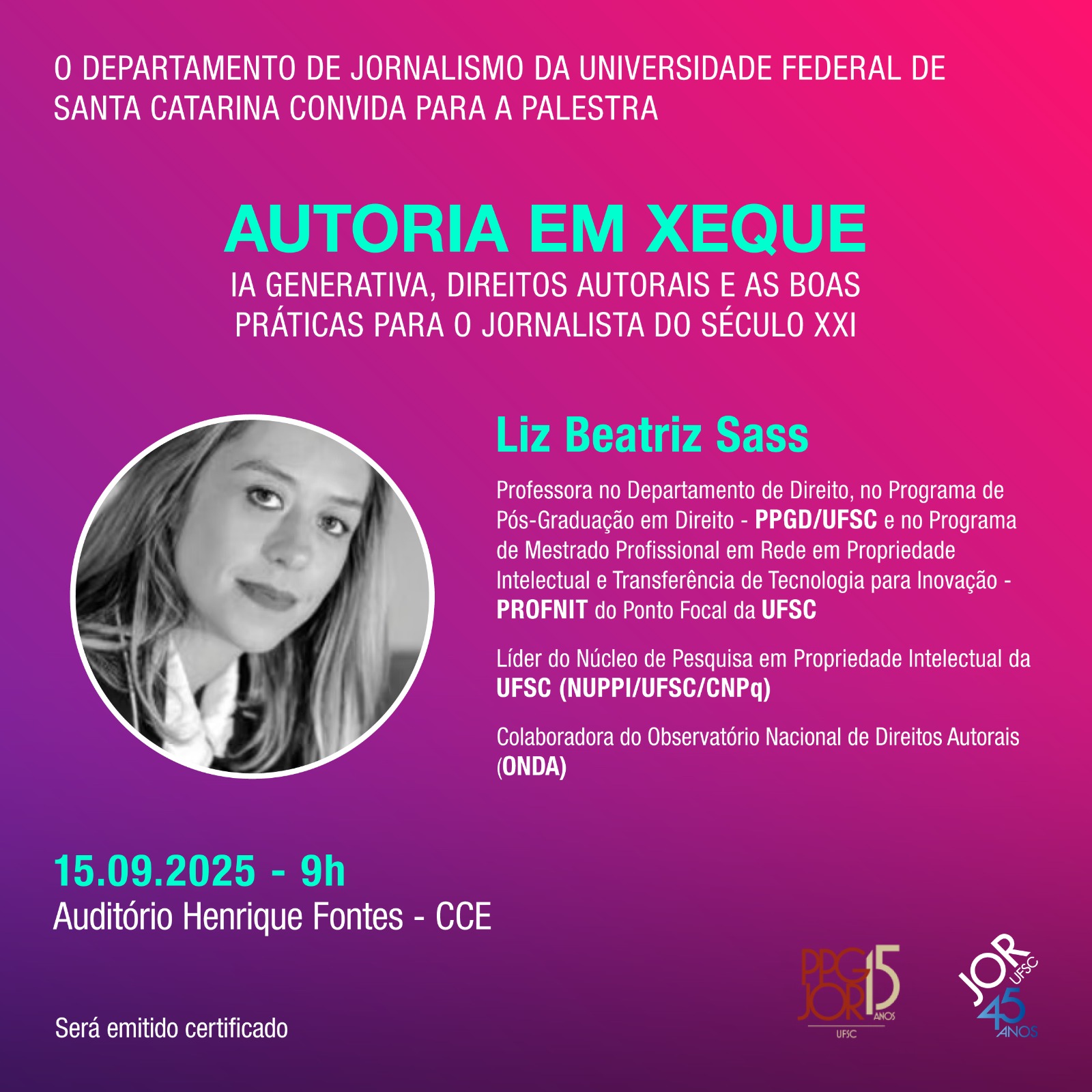 convite palestra Liz Sass