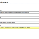 CAPG - Processo seletivo Doutorado PPGEAN 2026