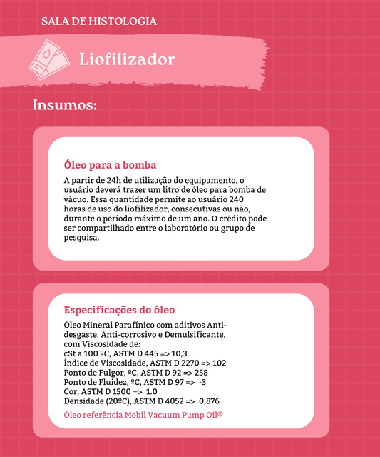 Insumos Liofilizador