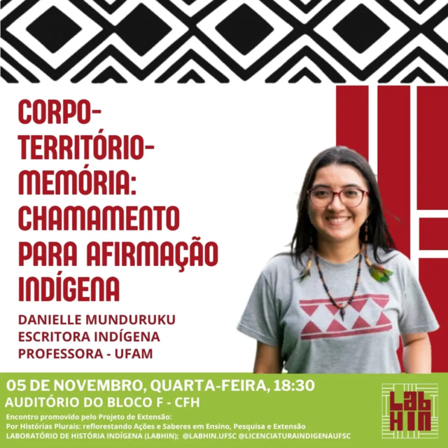 Encontro | Corpo-território-Memória - chamamento para afirmação indígena @ Auditório do CFH | Bloco F