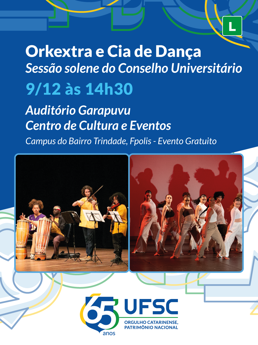 65 anos UFSC | Sessão Solene - Conselho Universitário @ Auditório Garapuvu | Centro de Cultura e Eventos