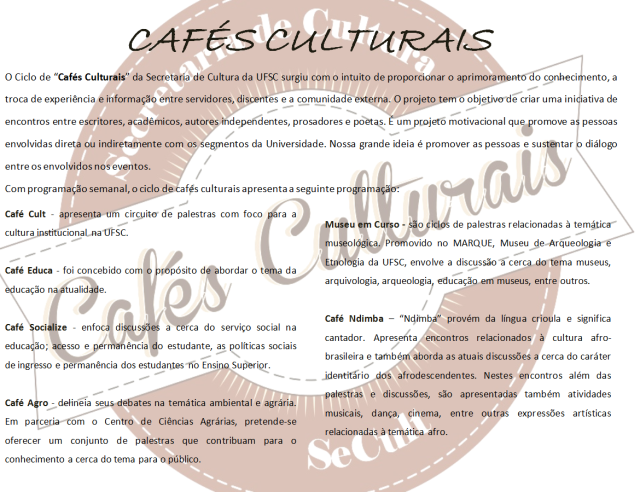 Cafés Culturais - SITE