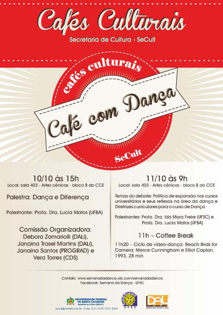 flyer cafe com dança outubro